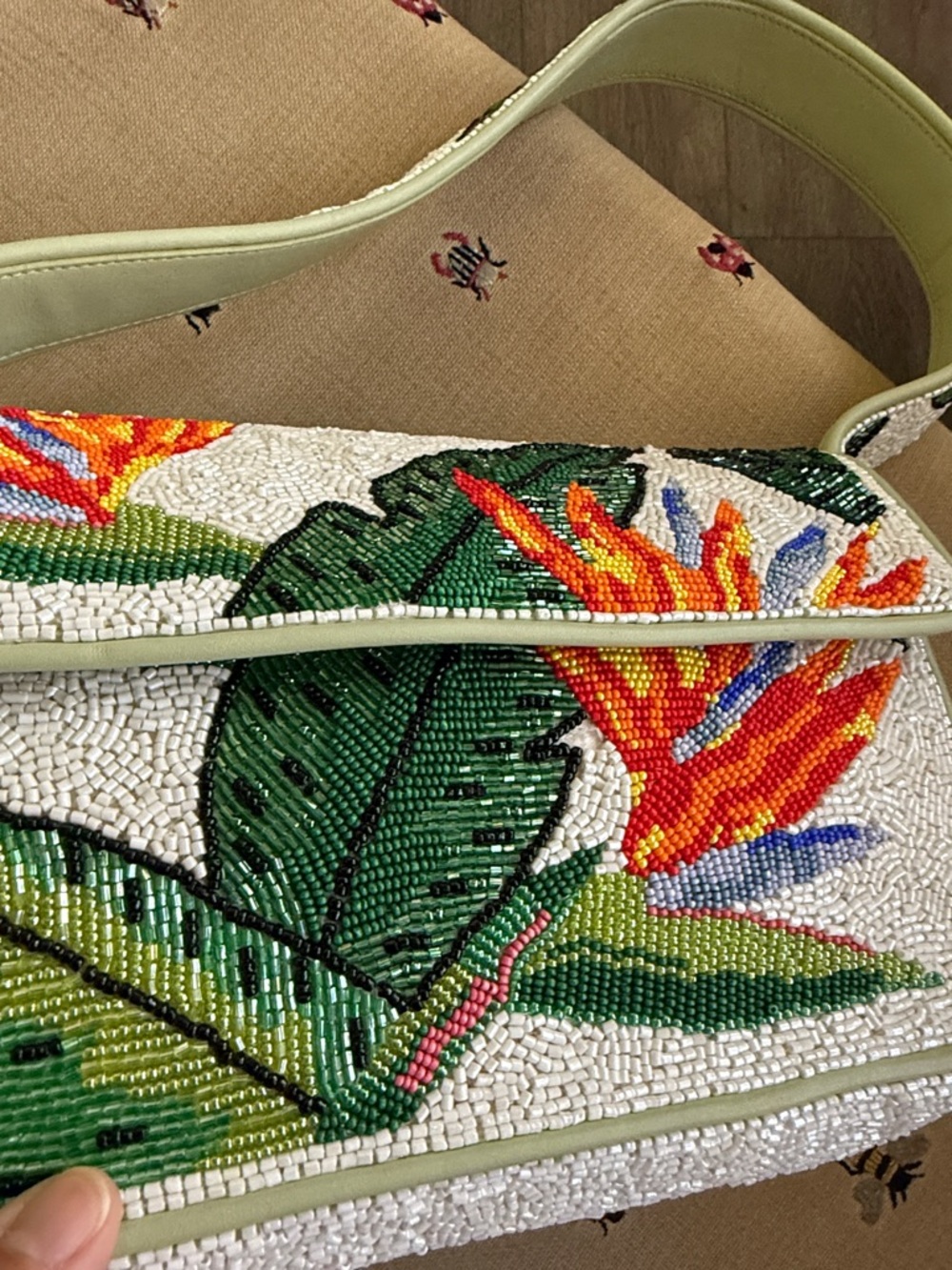 STAUD Tommy Beaded Bag, Birds of Paradise - Picture 5 of 10